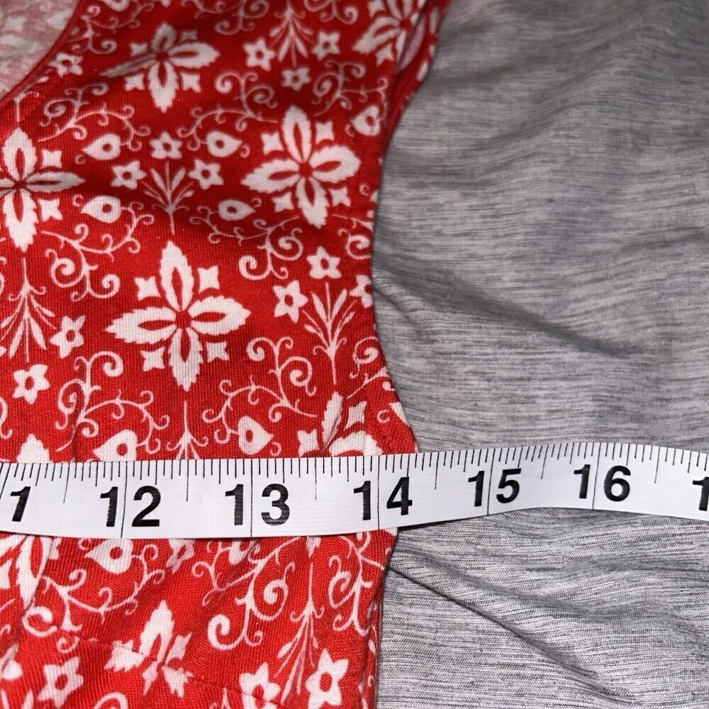 Boden Margot Red White Medallion Cap Sleeve Scoop Neck Pullover Dress Size 6 - Picture 8 of 10